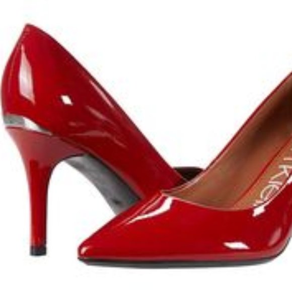 Calvin Klein Shoes - Calvin Klein GALENA Red Pointed Toe Stiletto Heel Size 8 Women's Pumps New